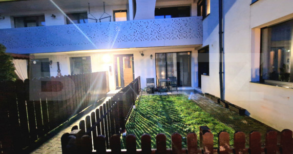 Apartament cu 2 dormitoare, gradina, bucatarie cu dining par