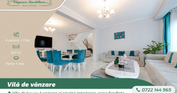 Vila de lux cu 4 camere si piscina interioara, zona Gradiste