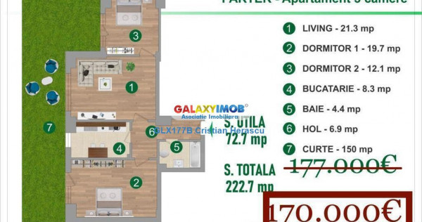 Colentina Apartament Parter 3 camere 73 mp Curte Proprie 1