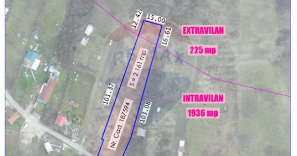 Teren Intravilan 2161mp de vânzare în Podgoria