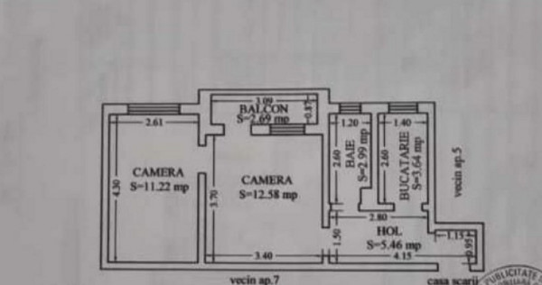 37535 Apartament 2 camere Tomis Nord