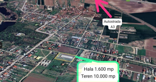 Hala 1.762 mp + Teren 10.000 mp de vanzare Caciulati/Ilfov