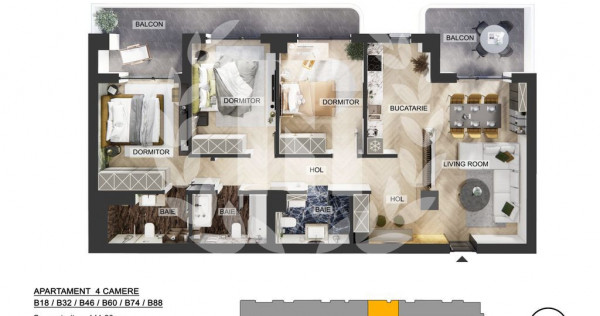 Apartament 4 camere | Plaza Pipera | Bloc finalizat