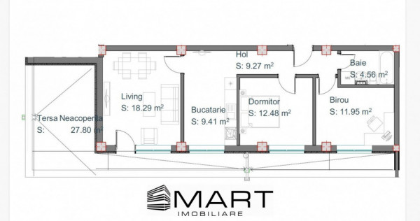 Penthouse 66mp cu terasa 28mp strada Doamna Stanca