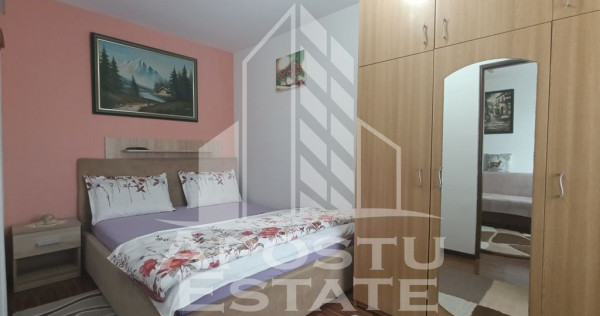 Apartament 2 camere, izolat interior, etaj 3, mobilat&uti...