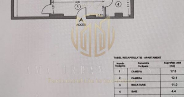 Titan Codrii Neamțului 2 camere 60 mp bucătărie 11 mp!