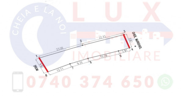 ID 7826 Teren in MURIGHIOL cu IESIRE LA CANAL