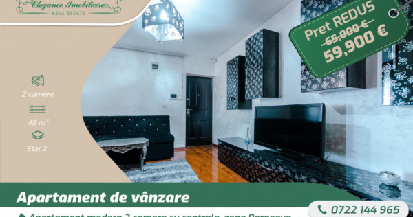 Apartament modern 2 camere cu centrala, zona Parneava, Arad