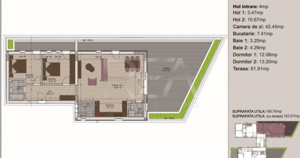 Apartament 3 Camere + Terasa Timpuri Noi