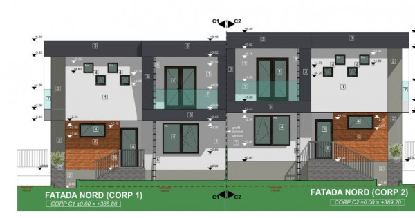 Duplex P+E, 5 cam, sup. utila 119 mp, teren 247 mp Floresti