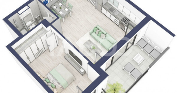 Comision 0 Apartament 2 camere 51 mp utili boxa la subsol Tu