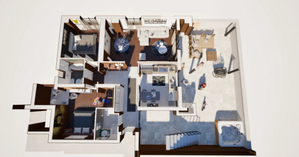 Penthouse de vanzare, cu 3 camere, 91 mp, zona Ansamblul Ves