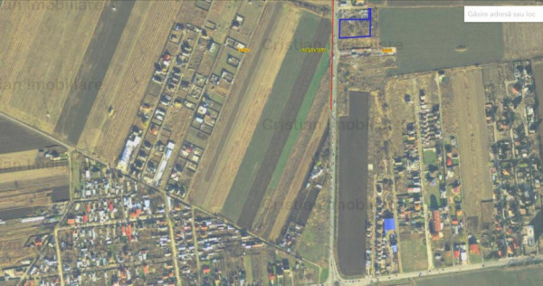 Teren 3900 mp deschidere 48 m la Centura 40 euro/mp