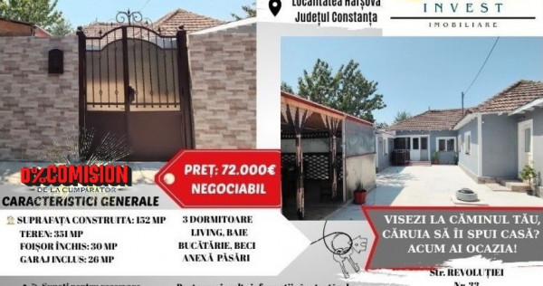 Casă de vânzare în Hârșova – Confort și liniște la un preț excelent!