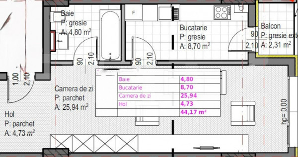 Apartament cu 1 camera + bucatarie inchisa, Soporului – a