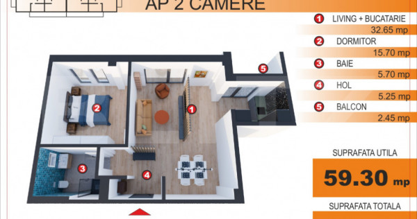 Comision 0%! Apartament 2 camere, EXCLUSIV in Blitz, zona Im