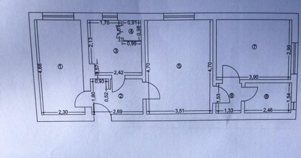 APARTAMENT cu 3 camere str Isaccei -PARTER