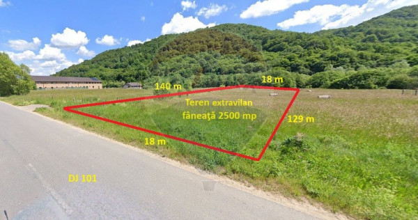 Teren extravilan, 2500 mp, R&acirc;şnov, Glăjărie