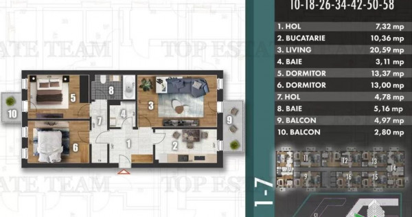 Reduceri! Apartament spatios 3 camere, bloc nou, zona Bercen