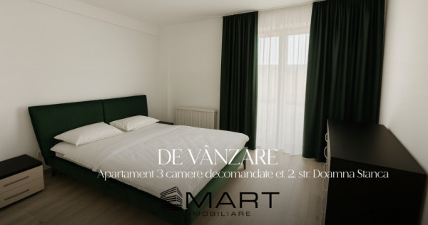 Apartament bloc nou,3 camere, etaj 2 cu lift, loc de parcar