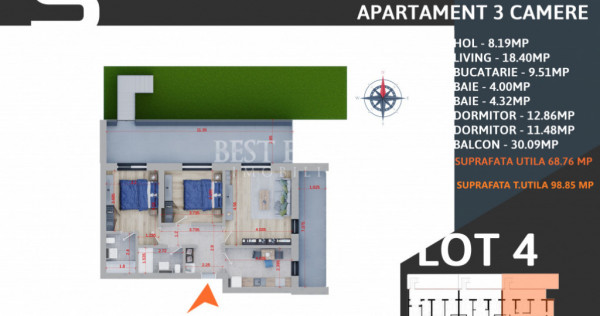 3 Camere Gradina Mutare Rapida-5 min STB