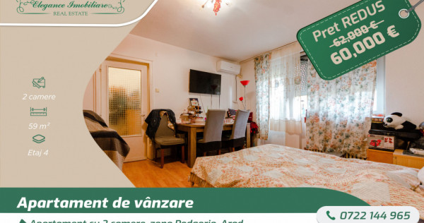 Apartament cu 2 camere, zona Podgoria, Arad