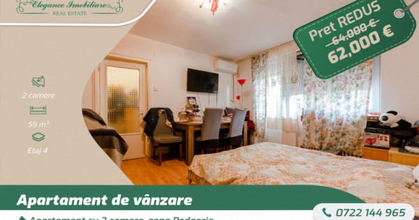 Apartament cu 2 camere, zona Podgoria, Arad