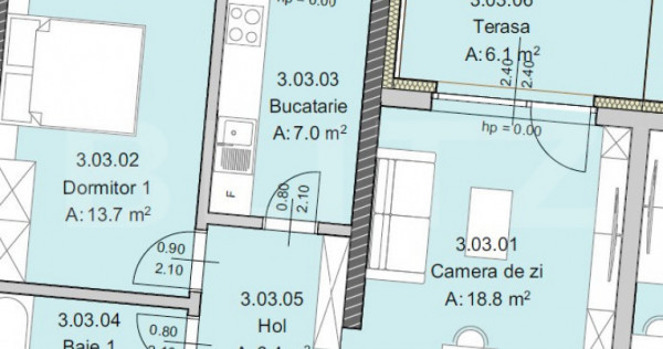 Apartament 2 camere 51 mp, Constructie Noua, Zona Semicentra