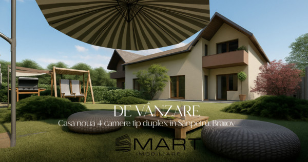 Casa noua 4 camere tip duplex în Sânpetru, Brașov