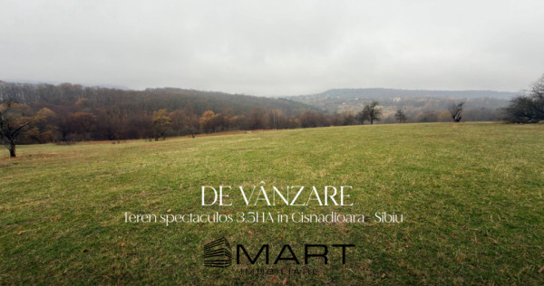 Teren spectaculos 3,5HA zona Cisnadioara