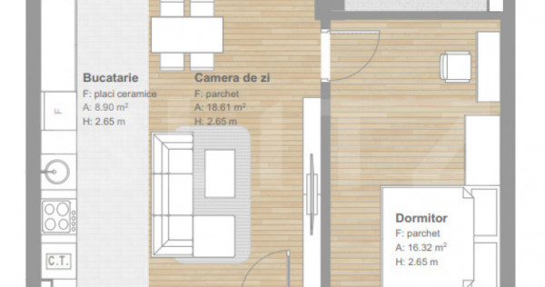 Apartament finisat, 56 mp, tva inclus, ansamblu nou, zona Ti