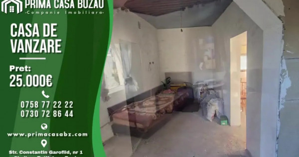 Casa si teren 3500mp in comuna Amaru/BZ ~ 4 camere ~ renovata in 2025