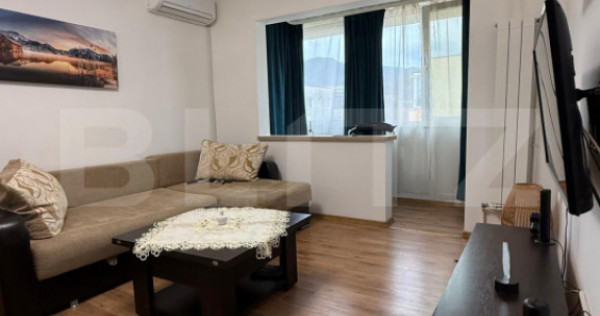 Apartament 2 camere – 43 mp, mobilat și utilat, etaj 4/4