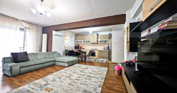 Nufărul-Apartament 72 mp, modern 3 camere, 2 băi, balcon c