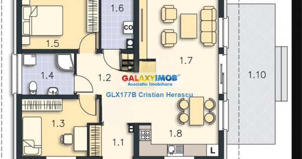 Parc Samurcasi Crevedia 3 camere 2 bai 85 mputili 400 mp ter