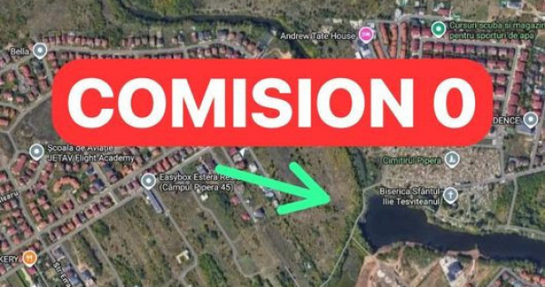 COMISION 0 - PIPERA 1615 mp deschidere la lac - Negociabil