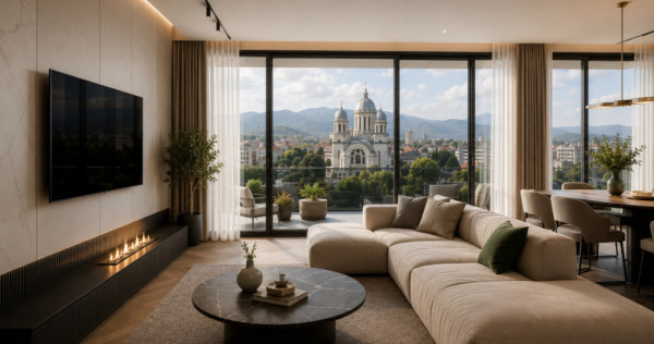 Apartament premium 3 camere | Terasă 17,8 mp | Vedere panor