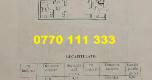 Apartament 2 camere cf. 2, in apropiere de C. Galati.