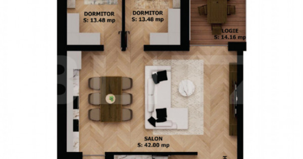 Apartament 3 camere cu logie, eleganță și confort urban ?