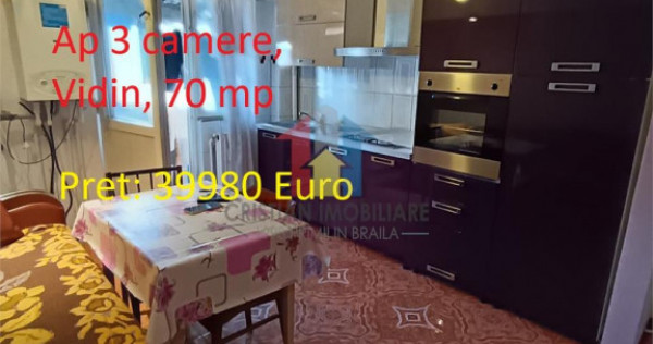 SUPER PRET! Ap 3 camere, Decomandat, zona Vidin Etaj 4/5, 70