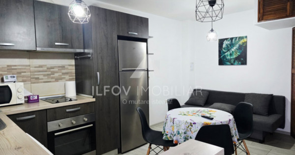 Studio 2 nivele 42mp, utilat si mobilat, curte 11mp, parcare