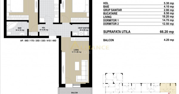 Super la plata numerar - 3 camere cu 2 bai - Berceni - Post
