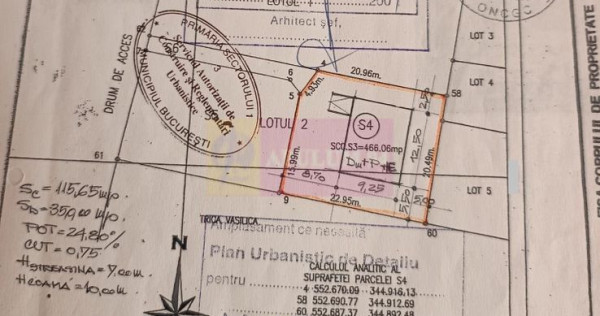 Vanzare teren constructie casa in zona Sisesti-Rompetrol