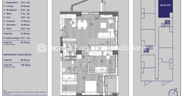 Apartament premium 3 camere &icirc;n Timișoara cu parcare sub...