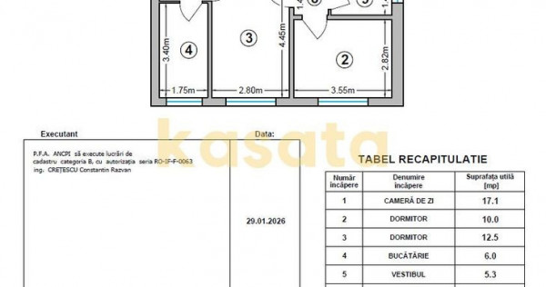 3 camere I Romancierilor I 61mp I etaj 5 I reabilitat termic
