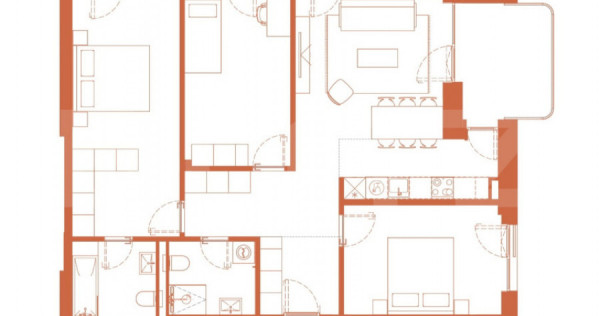 Comision 0! River by Hexagon, Apartament 4 camere, , 93,4 mp