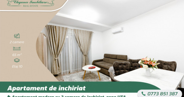 Apartament modern cu 2 camere de &icirc;nchiriat, zona Uta, Arad