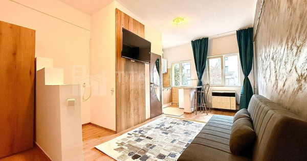 Garsoniera cocheta, mobilata si utilata - langa Afi Mall