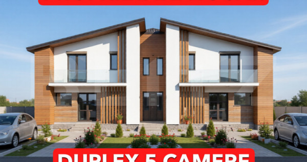 Duplex 4 camere 140 mp utili, 250 mp teren, Moșnița Nouă
