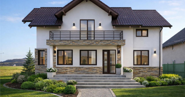 Casa eleganta pe 2 nivele, la 15 minute de Brasov, DJ 112A,